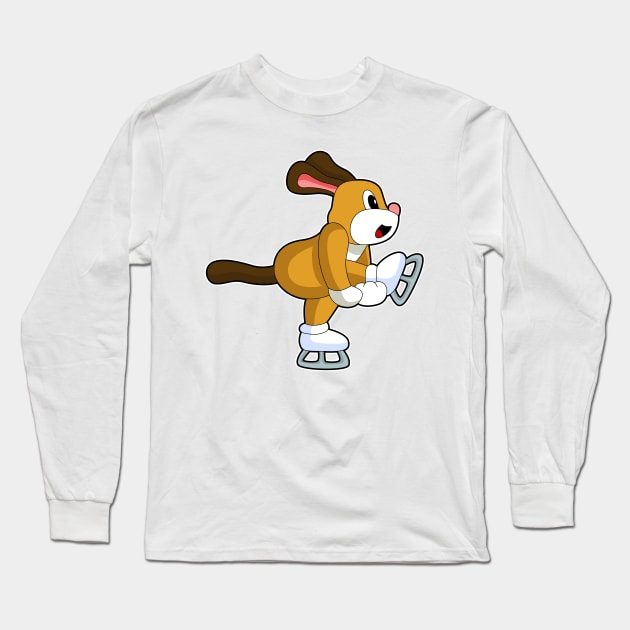 Dog Ice skating Ice skates Long Sleeve T-Shirt by Markus Schnabel